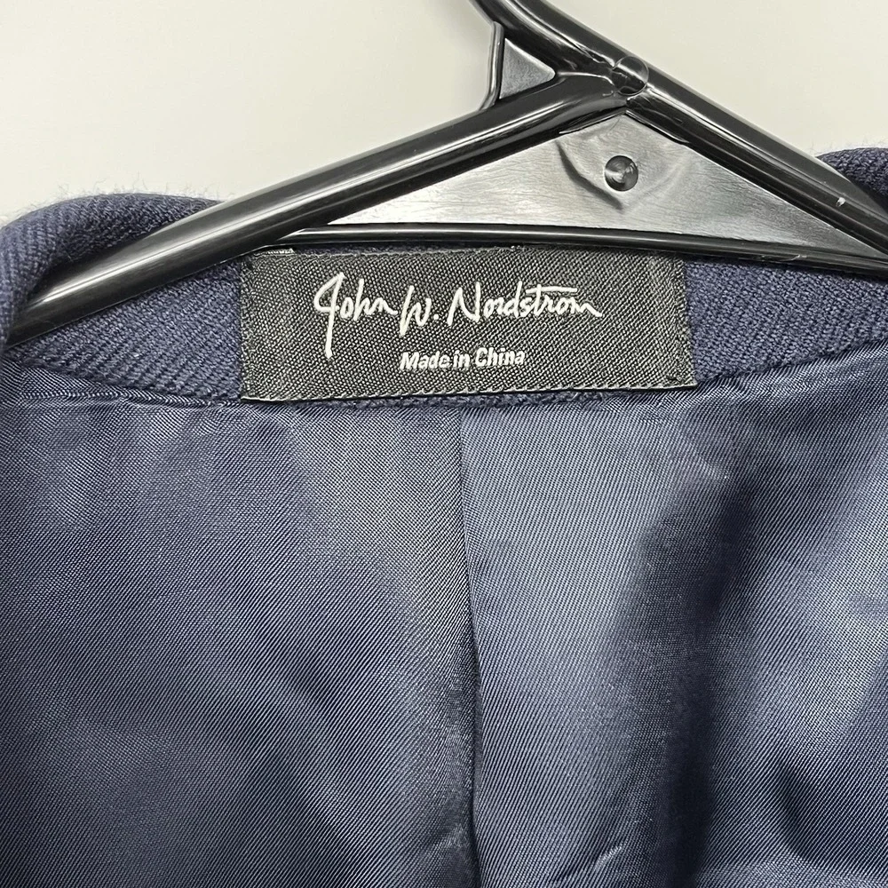 John W Nordstrom Loro Piana 100% Cashmere Suit Blazer Jacket Navy Blue Mens 42L